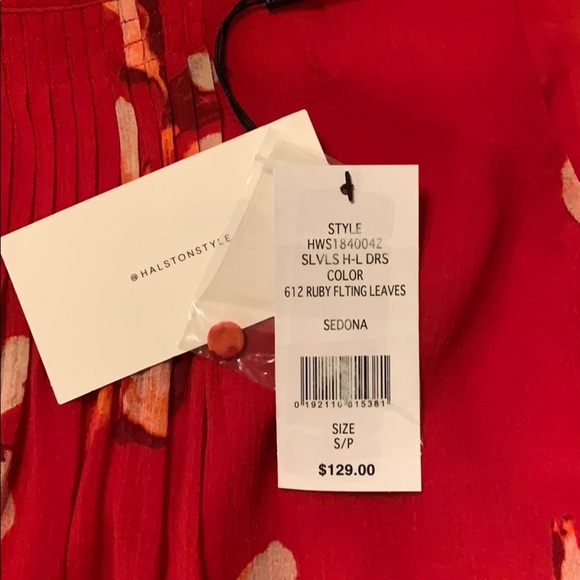 99. 🎉HP🎉 H Halston Sedona Dress in Red - Picture 9 of 12